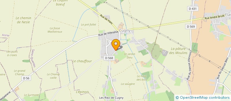 localisation de l'entreprise RENOBAT PICARDIE  CUGNY