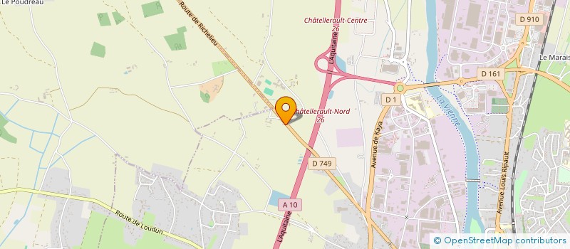 localisation de l'entreprise RENODESIGN à CHATELLERAULT