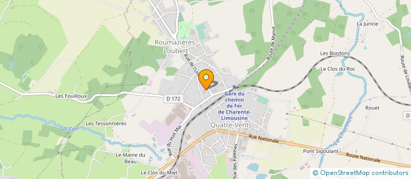localisation de l'entreprise RENOFACE à TERRES-DE-HAUTE-CHARENTE