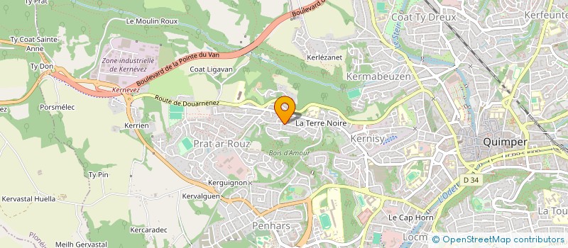 localisation de l'entreprise RENOPEINTURE à QUIMPER