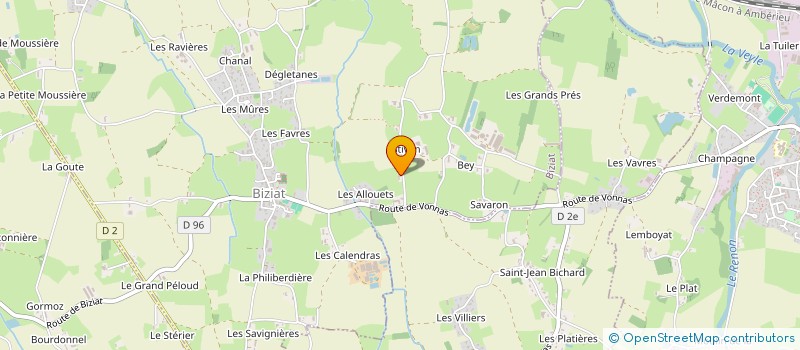 localisation de l'entreprise RENOUD CHARPENTE  BIZIAT