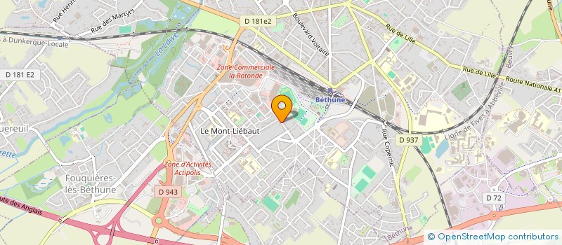 localisation de l'entreprise RENOUVEAU DES CHEMINOTS à BETHUNE