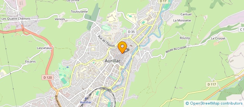 localisation de l'entreprise RENOV 15 à AURILLAC