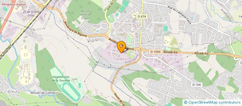 localisation de l'entreprise RENOV 16 à ANGOULEME