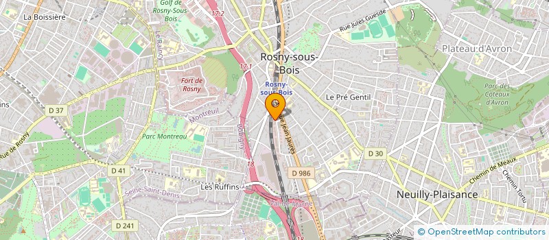 localisation de l'entreprise RENOV + à ROSNY-SOUS-BOIS