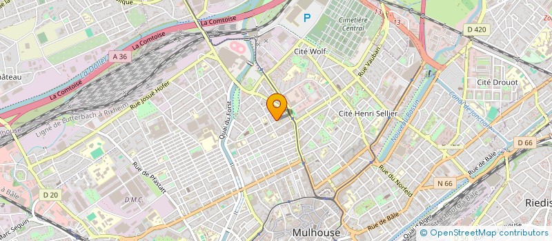 localisation de l'entreprise RENOV'AUTO à MULHOUSE