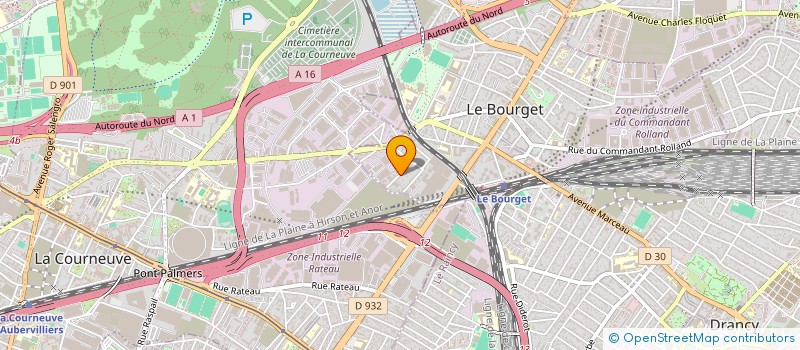 localisation de l'entreprise RENOV'AUTO à LE BOURGET