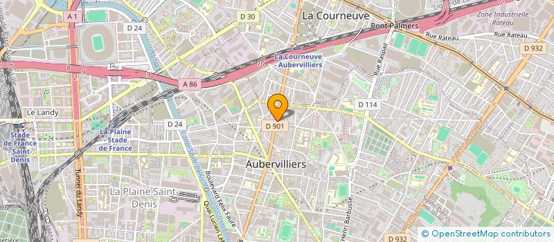 localisation de l'entreprise RENOV - BAT à AUBERVILLIERS
