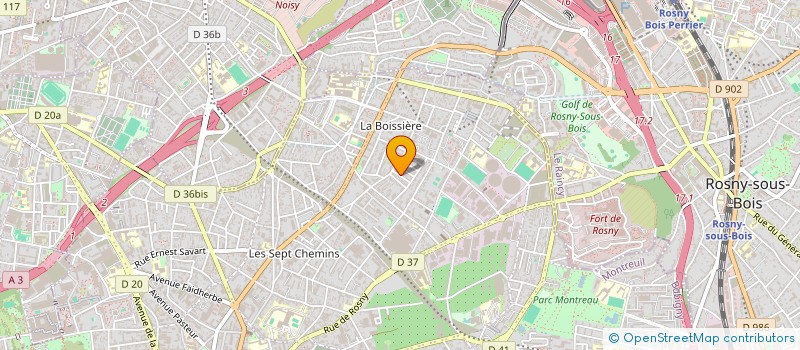 localisation de l'entreprise RENOV BAT à MONTREUIL