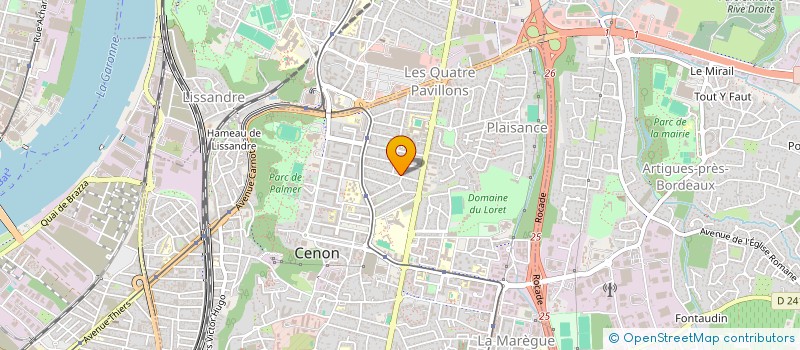 localisation de l'entreprise RENOV BTP33 à CENON