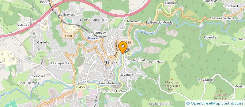 localisation de l'entreprise RENOV CARROSSERIE à THIERS