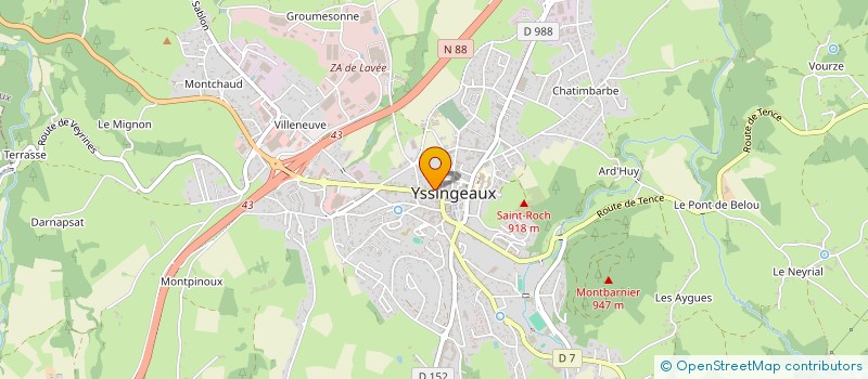 localisation de l'entreprise RENOV' ET 9 à YSSINGEAUX