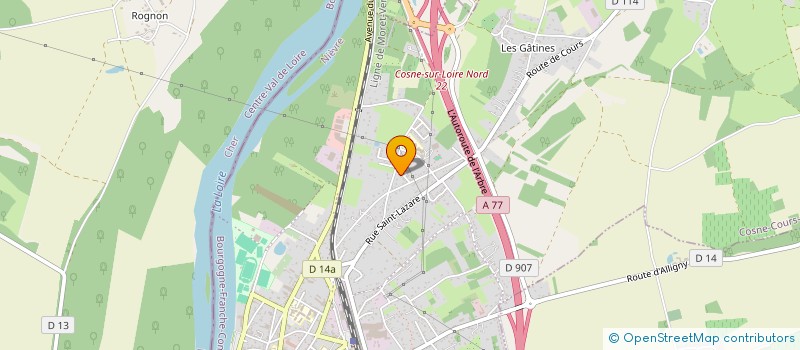 localisation de l'entreprise RENOV'HABITAT à COSNE-COURS-SUR-LOIRE