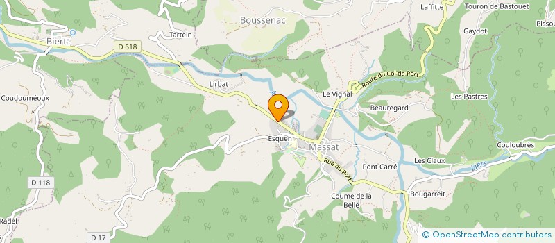 localisation de l'entreprise RENOV'HABITAT à MASSAT