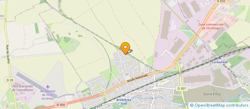 localisation de l'entreprise RENOV HDF  BREBIERES