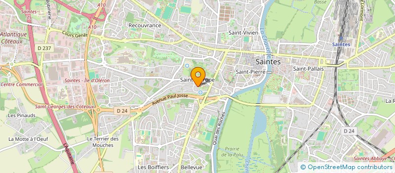 localisation de l'entreprise RENOV'TOIT 17 à SAINTES