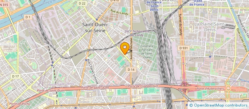 localisation de l'entreprise RENOVA à SAINT-OUEN-SUR-SEINE