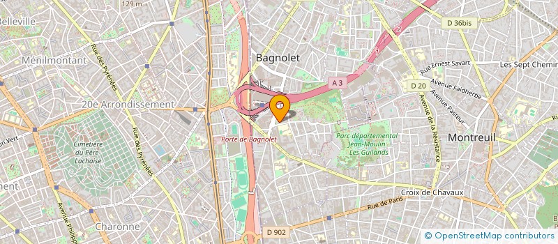 localisation de l'entreprise RENOVACTIONS  BAGNOLET