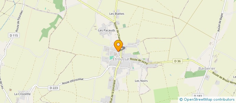 localisation de l'entreprise RENOVAT  EBREUIL