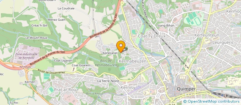 localisation de l'entreprise RENOVATION DE LA CHAPELLE DE MEN-FOUES  QUIMPER