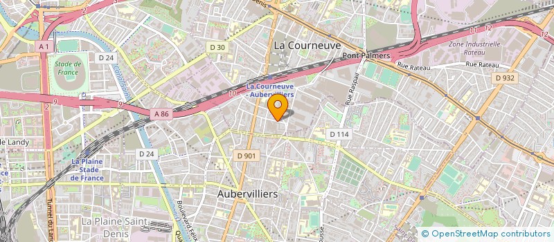 localisation de l'entreprise RENOVATION DECORATION RAVALEMENT à LA COURNEUVE