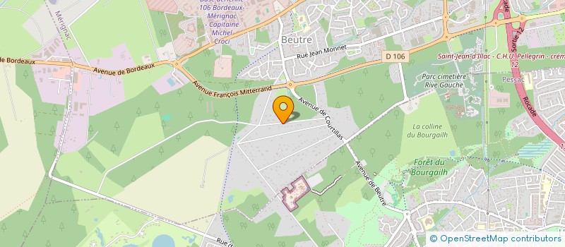 localisation de l'entreprise RENOVATION ELECTRICITE DOMOTIQUE  MERIGNAC