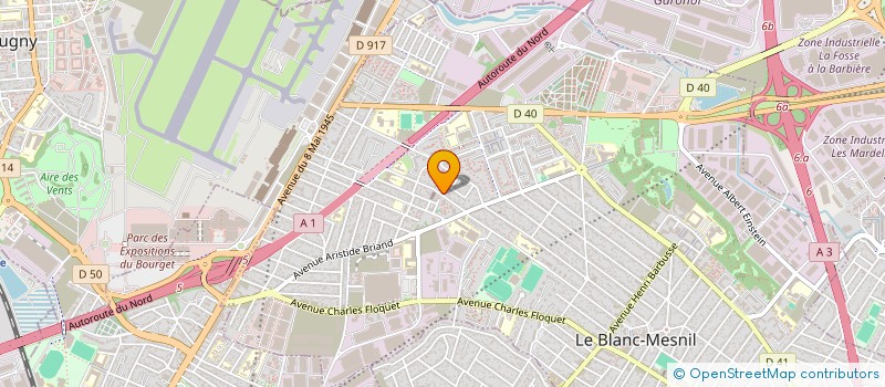 localisation de l'entreprise RENOVATION ENERGIE à LE BLANC-MESNIL