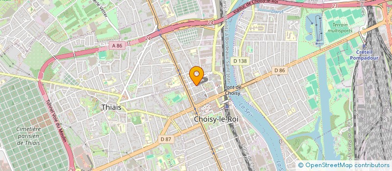localisation de l'entreprise RENOVATION ET CONCEPTION EN BATIMENT à CHOISY-LE-ROI