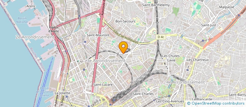 localisation de l'entreprise RENOVATION ET TRAVAUX DE BATIMENTS NEWS à MARSEILLE