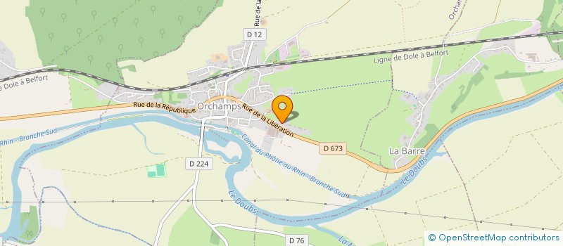 localisation de l'entreprise RENOVATION FERMETURES MENUISERIES  ORCHAMPS