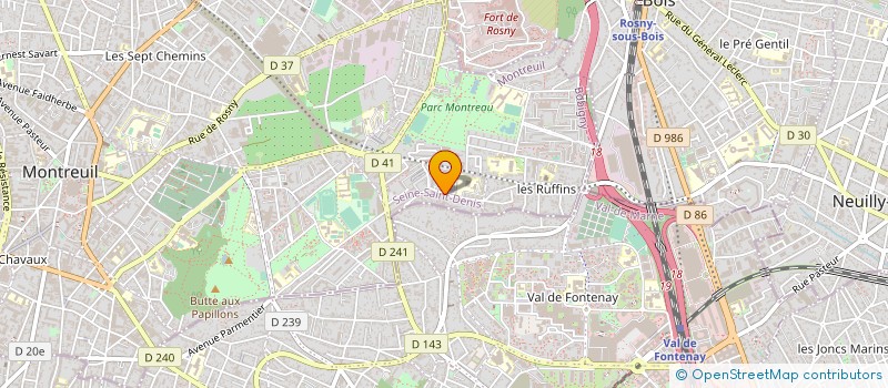 localisation de l'entreprise RENOVATION INNOVATION BATIMENT à MONTREUIL