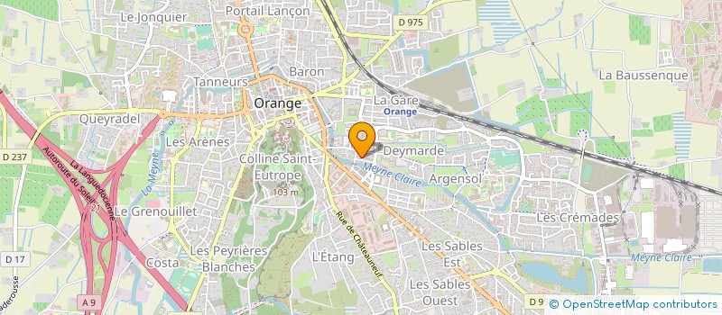 localisation de l'entreprise RENOVATION ISOLATION ETANCHEITE TOITURES à ORANGE