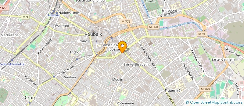 localisation de l'entreprise RENOVATION TRADITION ARCHITECTURE R.T.A. à ROUBAIX