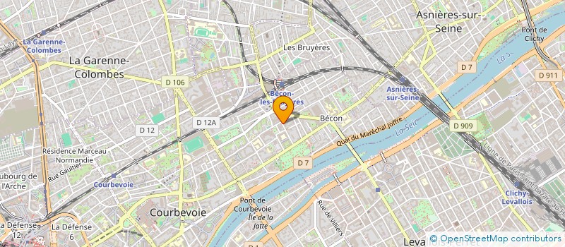localisation de l'entreprise RENOVATION URBAINE ET RURALE à COURBEVOIE
