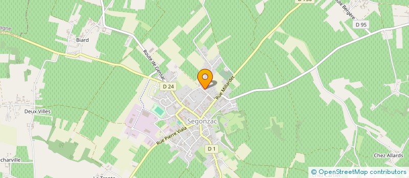 localisation de l'entreprise RENOVBAT 16 à SEGONZAC