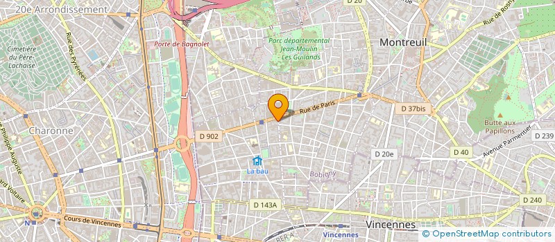 localisation de l'entreprise RENOVBAT à MONTREUIL