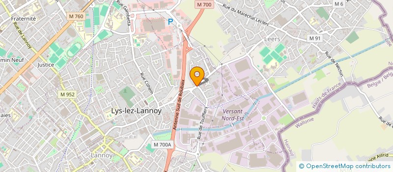 localisation de l'entreprise RENOVBAT LYS  LYS-LEZ-LANNOY