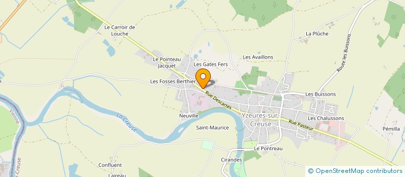 localisation de l'entreprise RENOVE BATISSE SARL à YZEURES-SUR-CREUSE