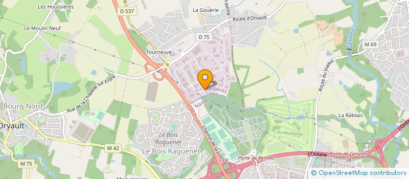 localisation de l'entreprise RENOVEO à TREILLIERES