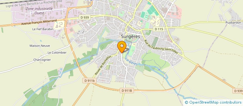 localisation de l'entreprise RENOVSERVICES à SURGERES