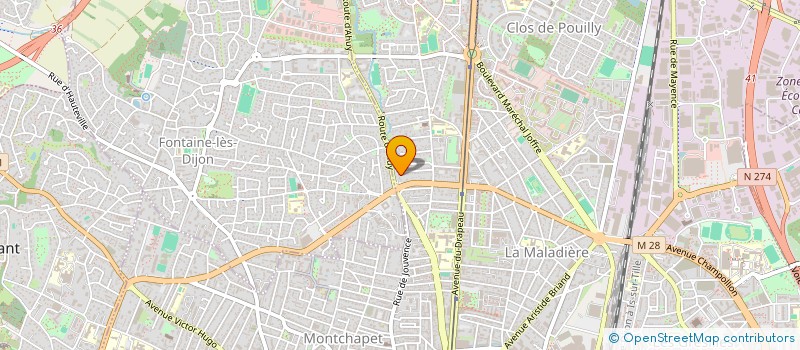 localisation de l'entreprise RENSEIGNEM.COMMERC. & ETUDES FINANCIERES  DIJON