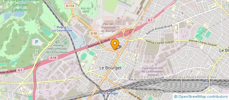 localisation de l'entreprise RENT CARS PARIS à LE BOURGET