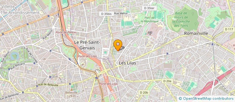 localisation de l'entreprise RENT CORPORATION à LES LILAS