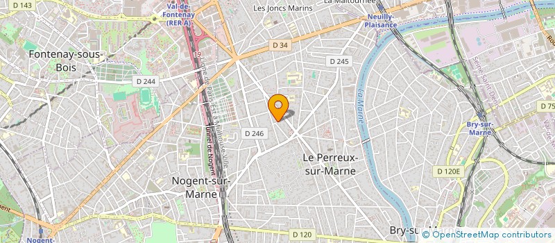 localisation de l'entreprise RENVAL 2007  LE PERREUX-SUR-MARNE