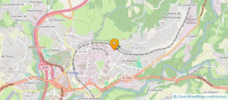 localisation de l'entreprise REO 74 à ARGONAY