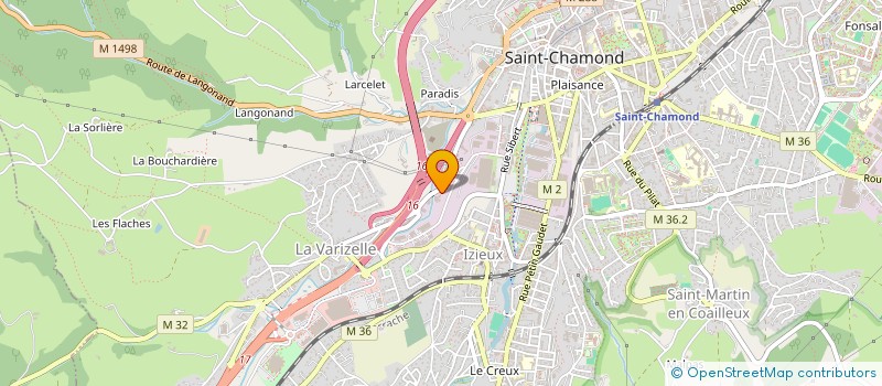 localisation de l'entreprise REOCREUX à SAINT-CHAMOND