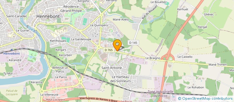 localisation de l'entreprise REOLIN à KERVIGNAC