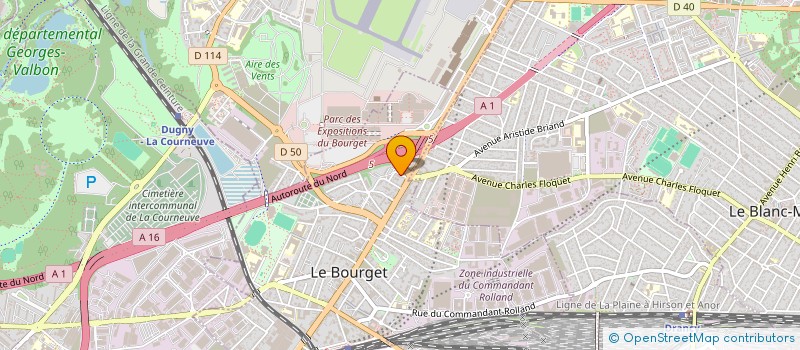 localisation de l'entreprise REP 75 à LE BOURGET