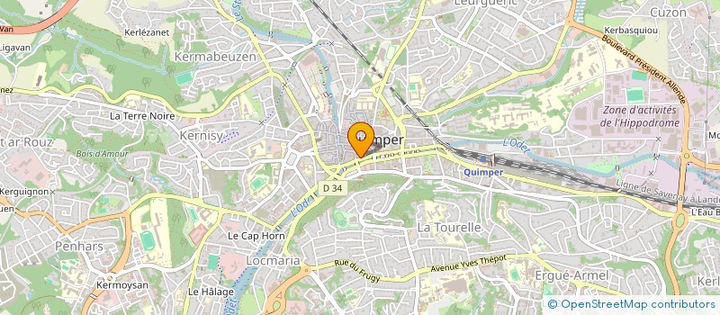 localisation de l'entreprise REP'HAIR à QUIMPER