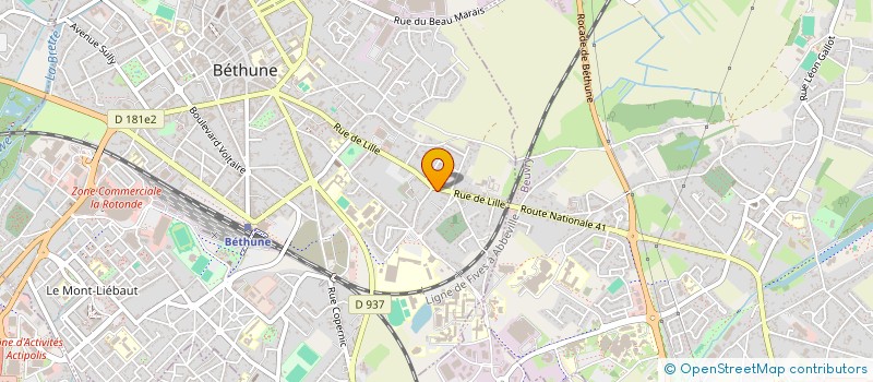 localisation de l'entreprise REPAR'TIN VELO à BETHUNE